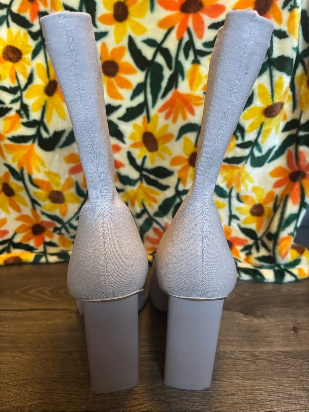 Aldo Light grey Pointed Toe Sock Boots